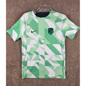 Nike Atletico Madrid Dri-FIT Soccer Training Jersey Mens Medium Green White